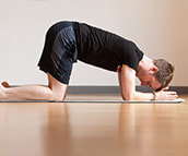 Home yoga practice doesn't take long, breath, move, sit