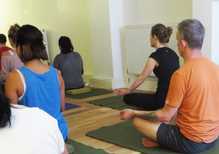Meditative focus in our yoga classes at Bristol YogaSpace, Bishopston