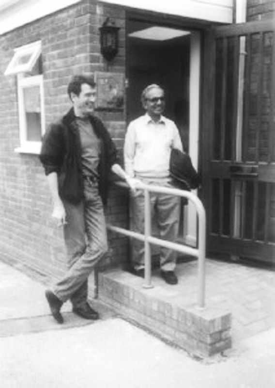 Paul Harvey with TKV Desikachar at Princes Place, Bristol
