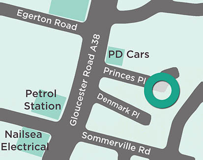 Bristol YogaSpace Bishopston location map